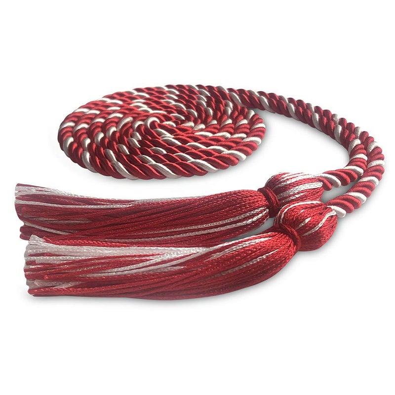 Endea Graduation Single Honor Cord Two-Color (Red/White) - Image 1
